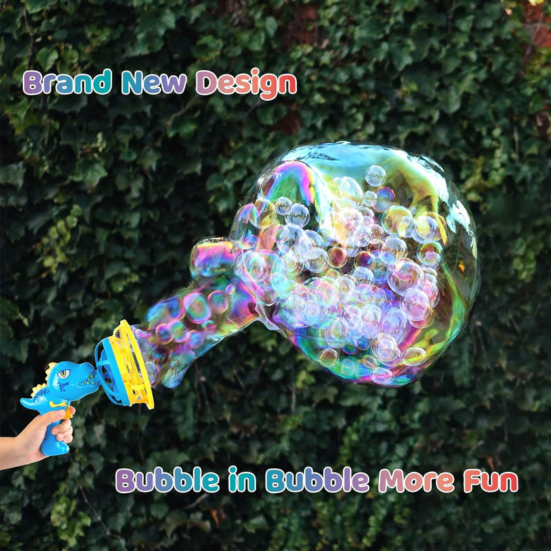 Pistola de bolhas Mágicas Dinokids + BRINDES (PROMOÇÃO EXCLUSIVA)