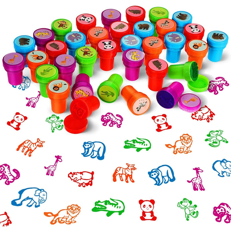 10 unidades de selos variados para crianças carimbos de tinta própria para crianças carimbos de brinquedo carimbos sorridentes selo