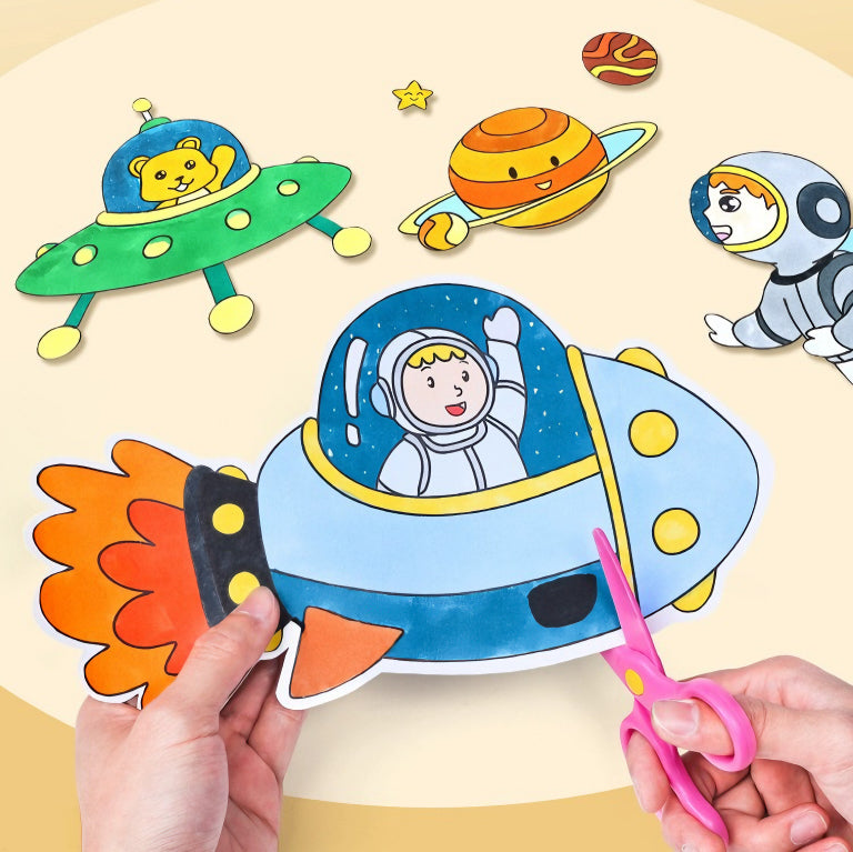 SUPER ROLO DE DESENHO INFANTIL DE 5M + KIT DE 44 LÁPIS COLORIDOS DE BRINDE